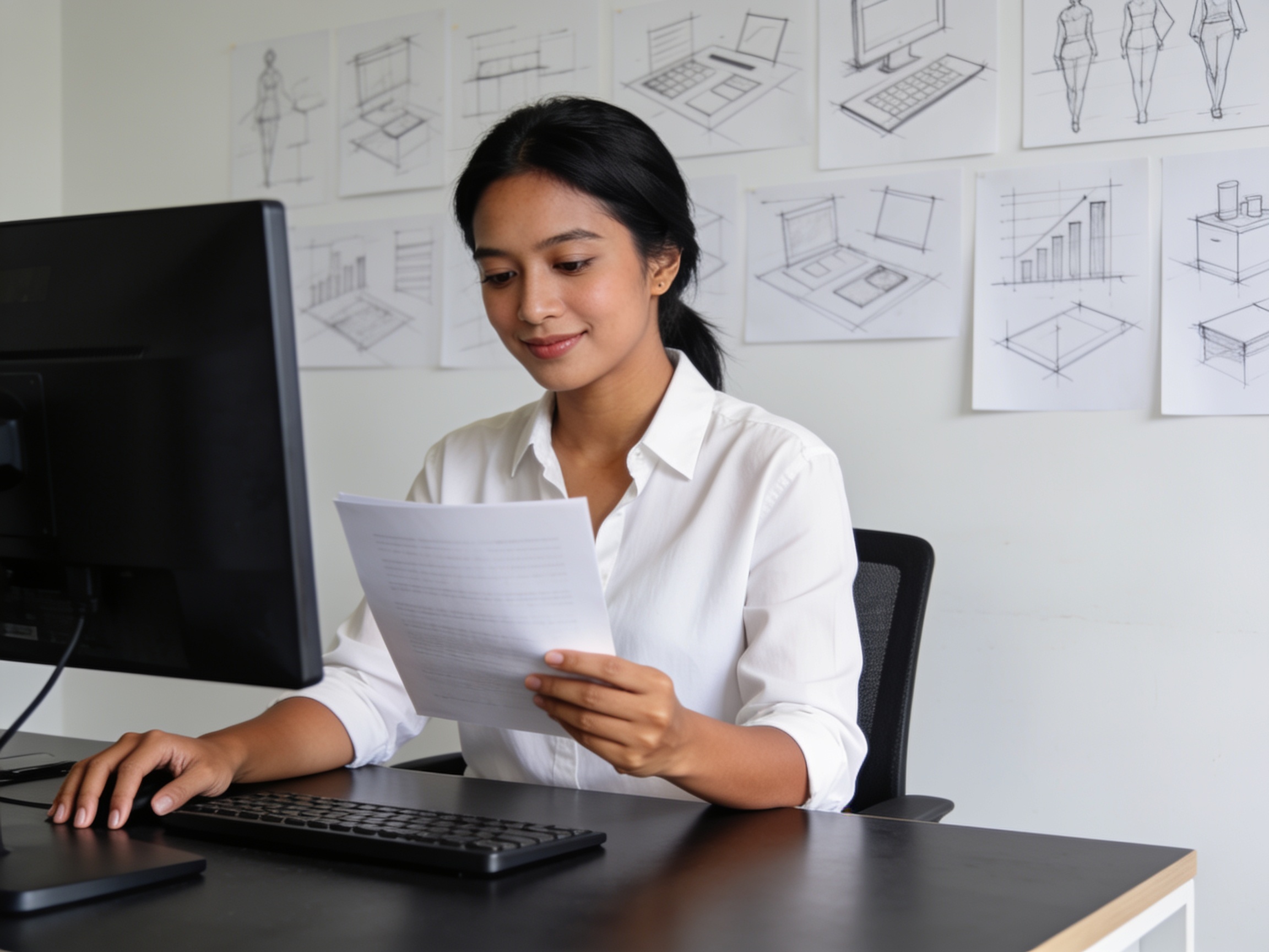 Desainer grafis Indonesia fokus memilih monitor desain grafis untuk akurasi warna karya visual di studio.